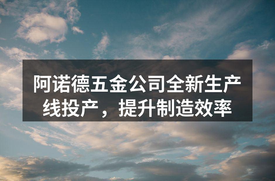 全新生产线正式投产