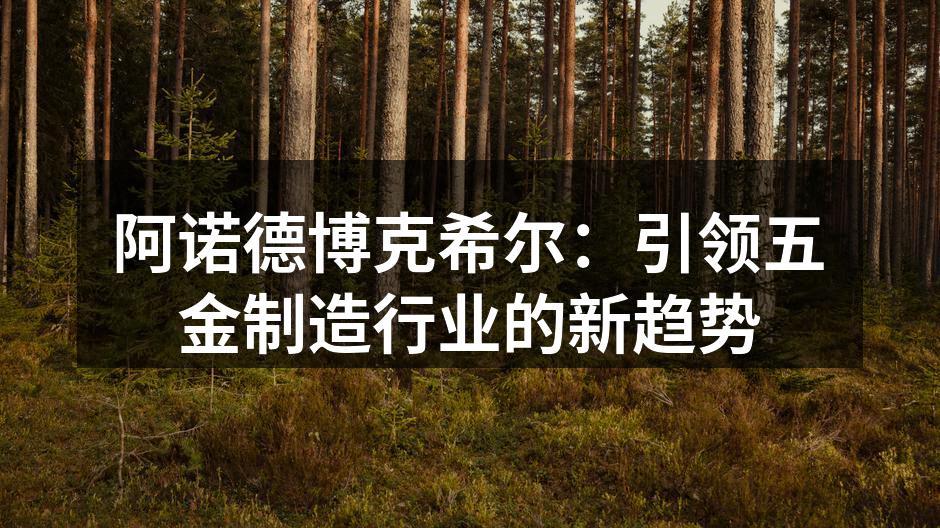 阿诺德博克希尔工厂一角，展现智能制造设备。
